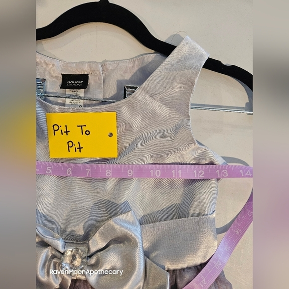 Hoilday Editions Girls Sliver Dress large 10/12 - Picture 6 of 14